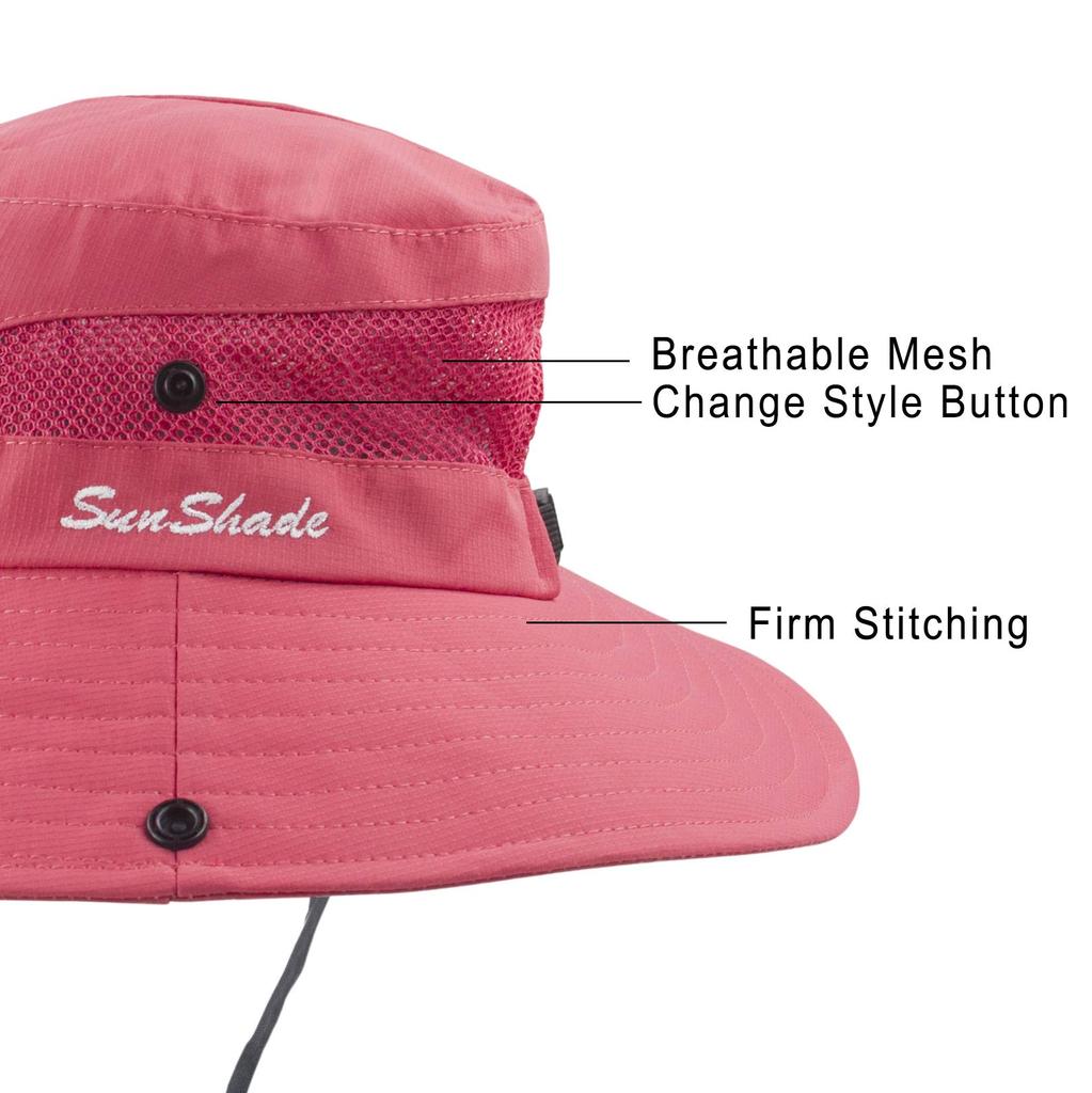 Muryobao Хвост Солнцезащитный УФ Складной Сетчатый Широкополый Пляжный Рыбацкий Один Размер Женская Шляпа, Защита, Шляпа,