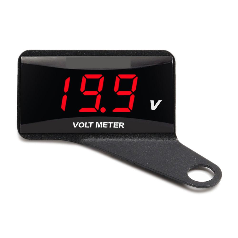 Universal Motorcycle Voltmeter Koso Mini LED Digital Display Electromobile Gauge Car Voltage Meter with Holder 12V-100V