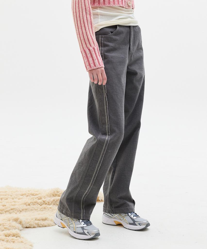 LARTIGENT Lx Stitch Cotton Pants(Charcoal)