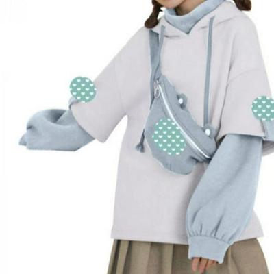 Женская толстовка с капюшоном свободного кроя на флисовой подкладке - Идеально для весны и осени