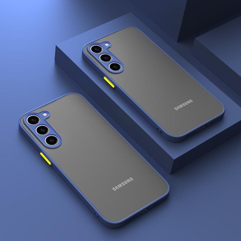 Подходящий для Samsung S24 Ultra Чехол для мобильного телефона для мужчин S23 Новый S10 Полностью закрывающий Противоударный Матовый Note20 Силиконовый Жесткий Чехол