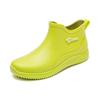 Women's Rain Shoes Short Tube New Fashion Outer Wear Student Water Shoes Warm Kitchen Work Non-slip Rain Boots Fashion Rubber Shoes Men