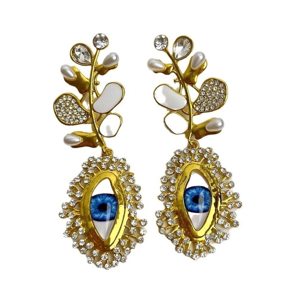 Жемчужные Глаза Демона Серьги-пусеты Преувеличенные Женские Серьги-пусеты Осень Зима