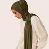 Hijab Jersey Scarf Soft Solid Shawl Headscarf Foulard Femme Clothing Arab Wrap Head Scarves