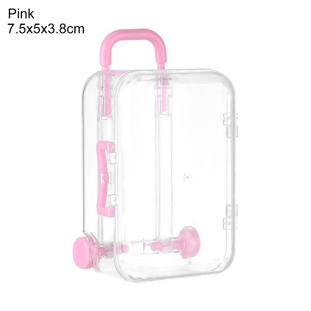 New Plastic Doll Handbag Case Mini Suitcase Lovely Small Clutch Jewellery Box Dolls Miniature Toys