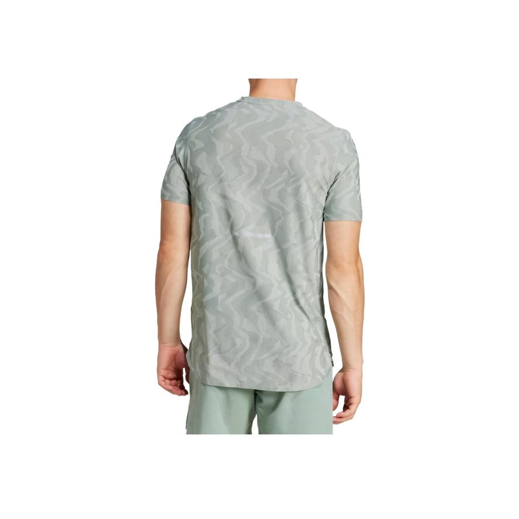 Adidas Ultimate Engineered Climacool Comfortable Soft Versatile Short Sleeve T-Shirt Men Tops Silver-Green JD7808