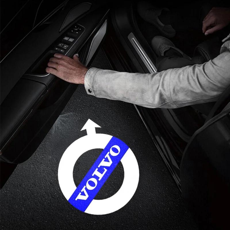 Светодиодный проектор приветственного света на дверь автомобиля для Volvo XC90 V90 V60 XC60 V40 S80 S60 S90 C40 XC40 V70 XC70 C30 C70 E