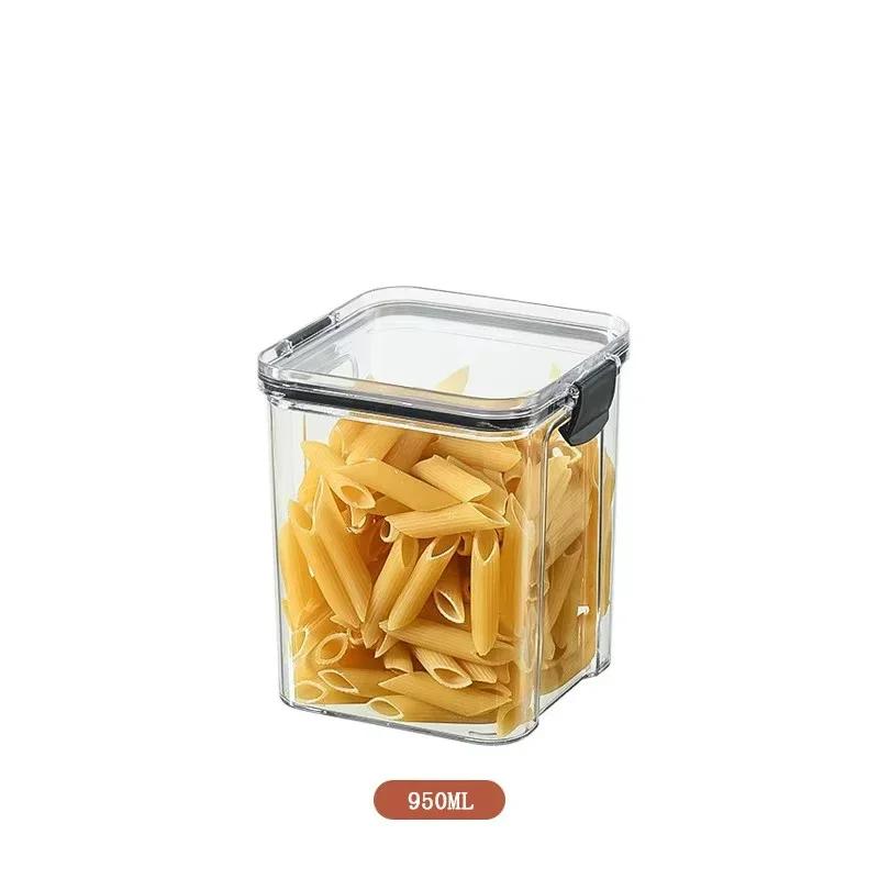 1-5Pcs Sets Sealed Jar Food Storage Box Transparent Plastic Kitchen Organizer Multigrain Tank Stackable Dried Sealed Storage Jar