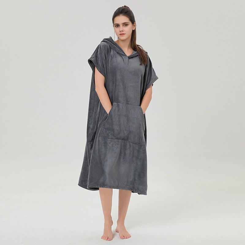 Многофункциональное быстросохнущее пончо-халат: Впитывающее полотенце для йоги, бега, серфинга и спорта