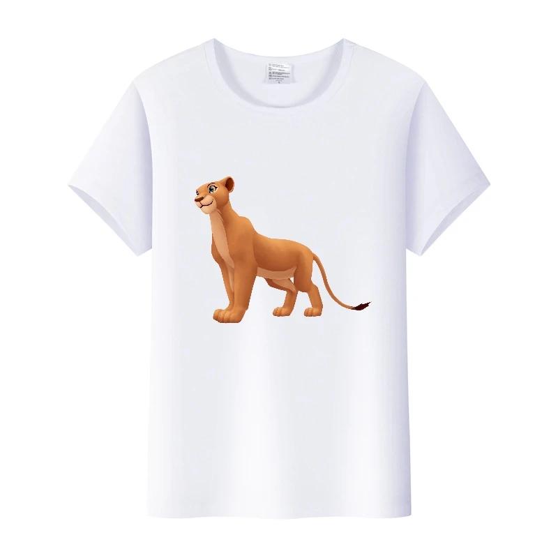 Kawaii Disney Cartoon The Lion King Graphic t-shirt Summer Blouses Ladies Men White Tees Clothes Women 90S Tshirt Plus Size Tops