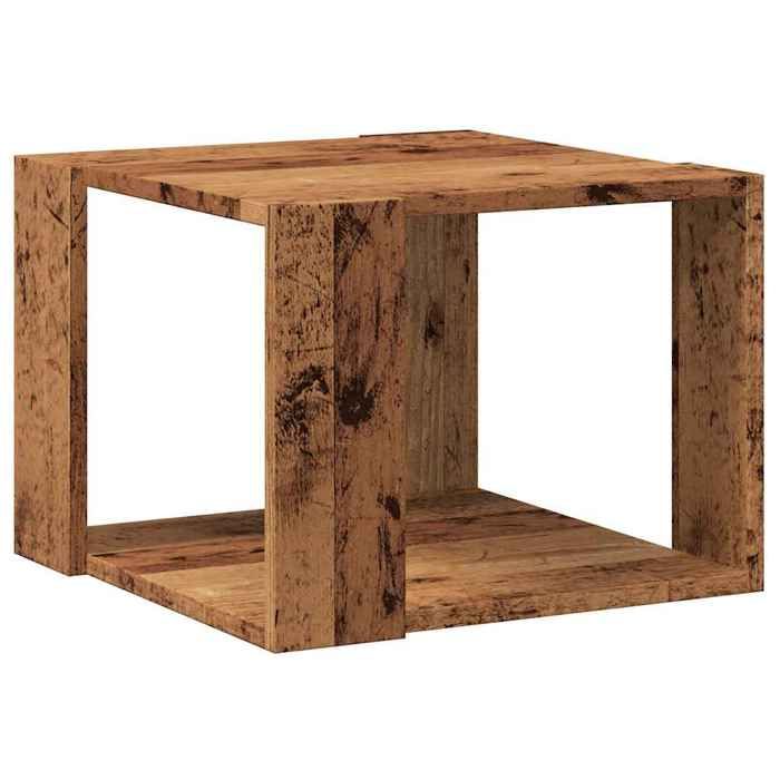 VidaXL Table basse vieux bois 40x40x30 cm bois d'ingénierie, table d'appoint, table de salon, table latérale, bout de 856494