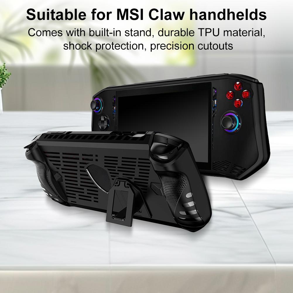 Для портативной консоли MSI Claw Чехол из ТПУ Защитная оболочка Рукав с подставкой Полная защитная оболочка Защита от царапин Игровые аксессуары