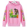 Children's Clothing Winter New Plant War Zombie Cartoon Print Cute Casual Boys and Girls Soft Hoodies