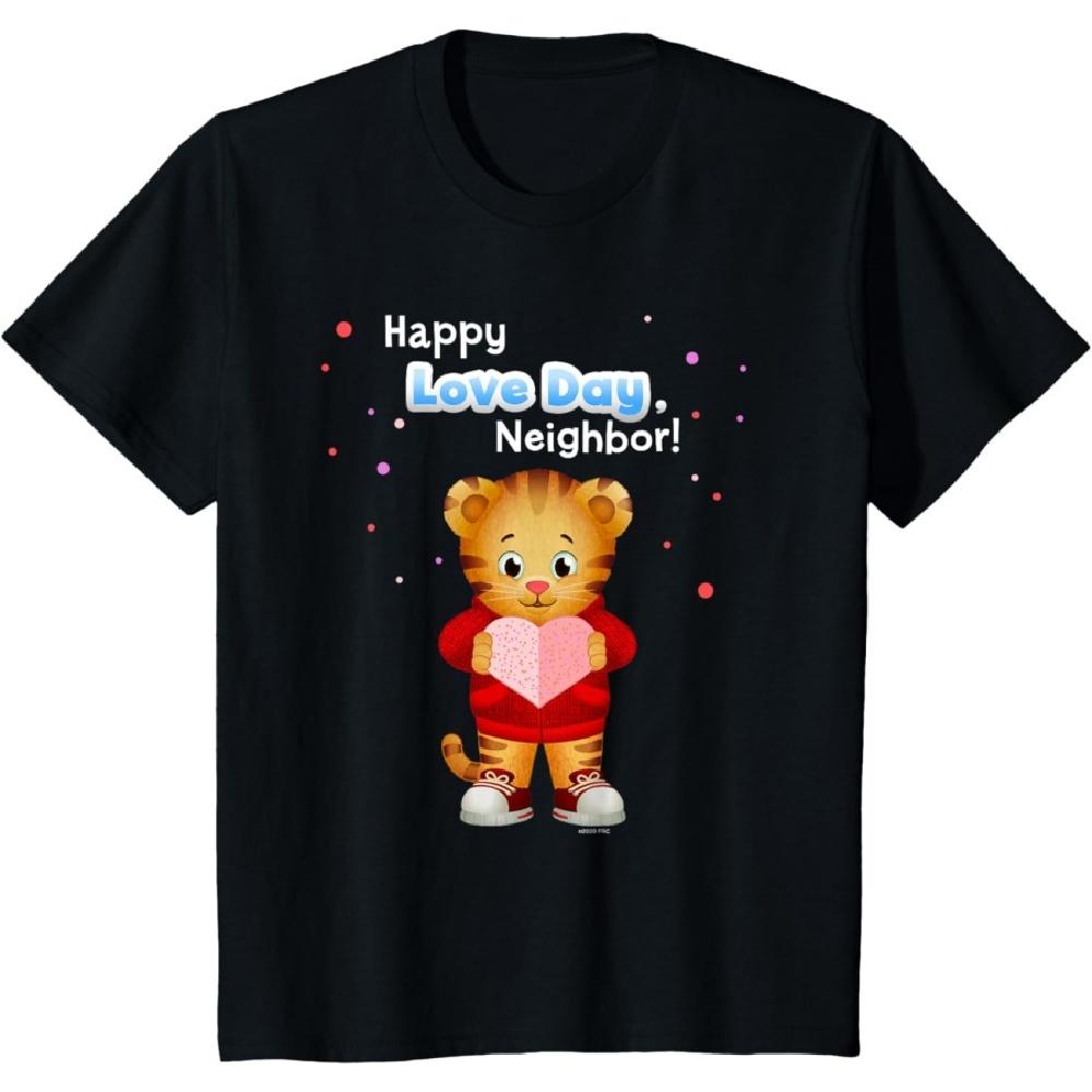 С Днем Любви, Даниэль Тигр! (Белый_Синий) Футболка