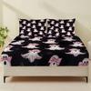 1Pc Halloween Fitted Sheet Lovely Ghost 3D Print  Polyester Cover Breathable Bedding Set Home Decor Without Pillowcases