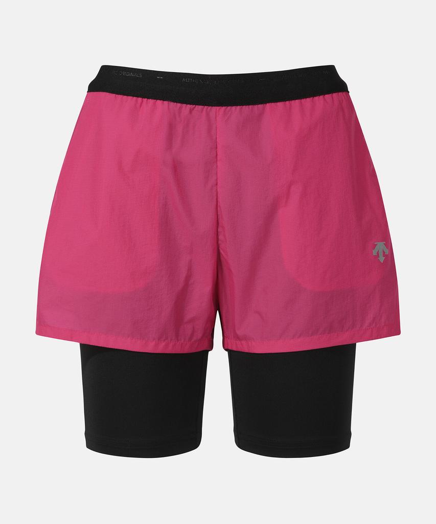DESCENTE Беговые шорты 2-в-1, 3 дюйма, розовые (Sq123Rhp39) (Тип)