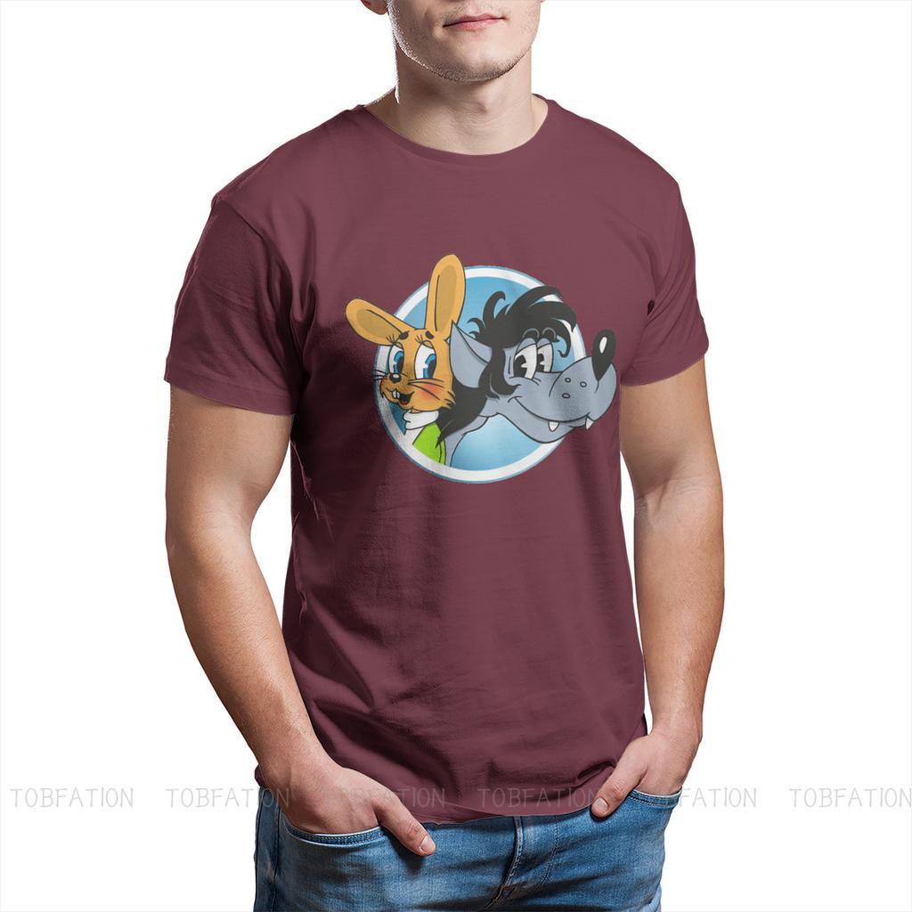Nu Pogodi Well Just You Wait Wolf Hare Cartoon 100 Cotton Tshirts Animals Do And Rabbit Homme T Shirt Funny Tops Size S6xl