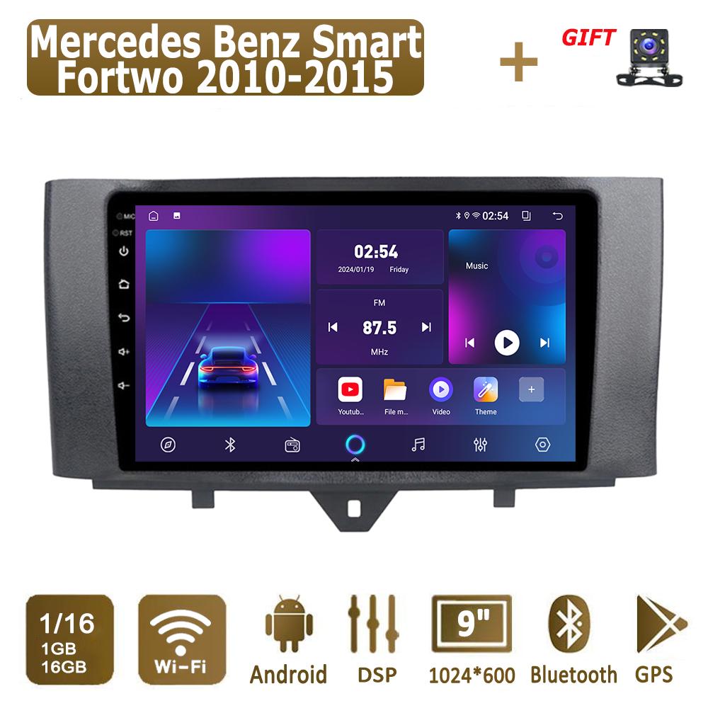 Android Carplay автомобильное радио для Mercedes Benz Smart Fortwo 2010-2015 мультимедийный проигрыватель головное устройство стерео GPS навигация BT WIFI 4+64 ГБ