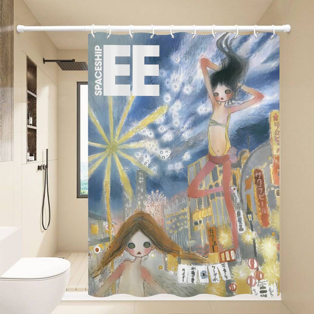 Ая Такано 1 шт. 150x180см Принт Перегородка для душа Ванная комната Водонепроницаемая и устойчивая к плесени