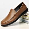 Модные высококачественные лоферы мужские туфли без застежек из кожи, официальная мужская обувь, удобная дышащая повседневная обувь, роскошная кожа