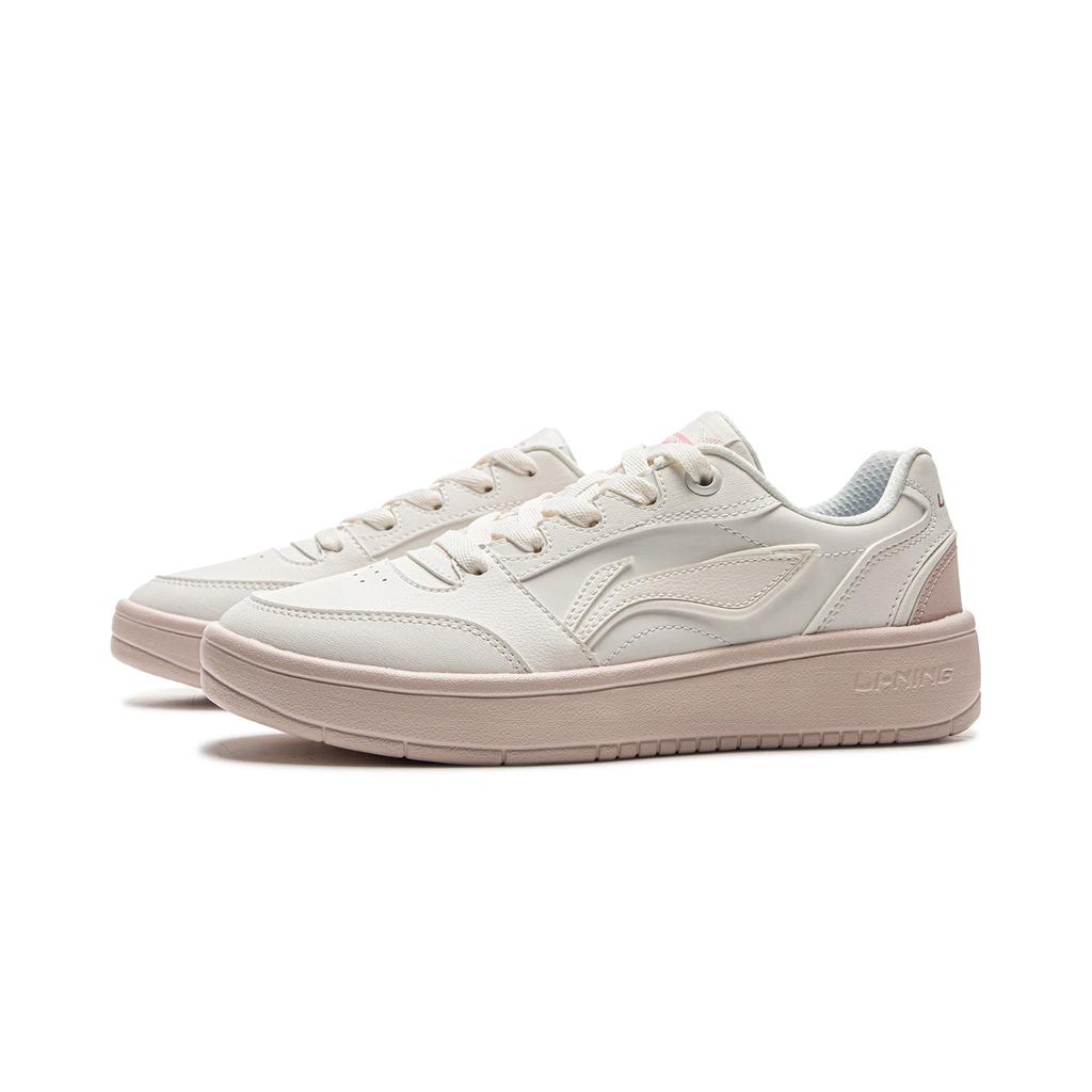 Li Ning Sycee V3 Низкие скейтбордические кроссовки, устойчивые к скольжению и истиранию, женские, цвет Туманный белый / Безмолвный фиолетовый, AGCV108-4