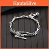 Punk Style Alloy Skull Robot Bracelet For Women Halloween Accessory