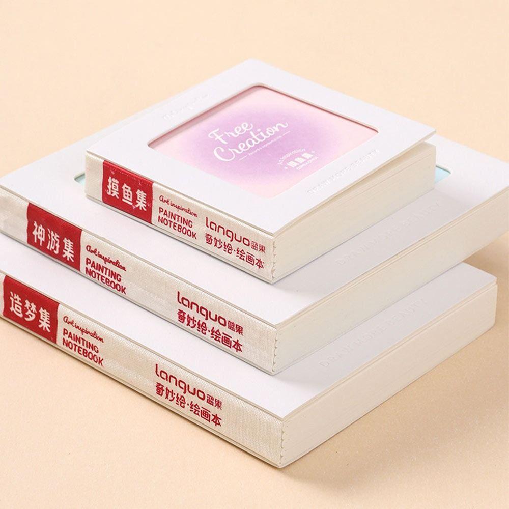 Thick Cardboard Sketchbook 48 Sheets Painting Book Mini Watercolor Book Watercolor