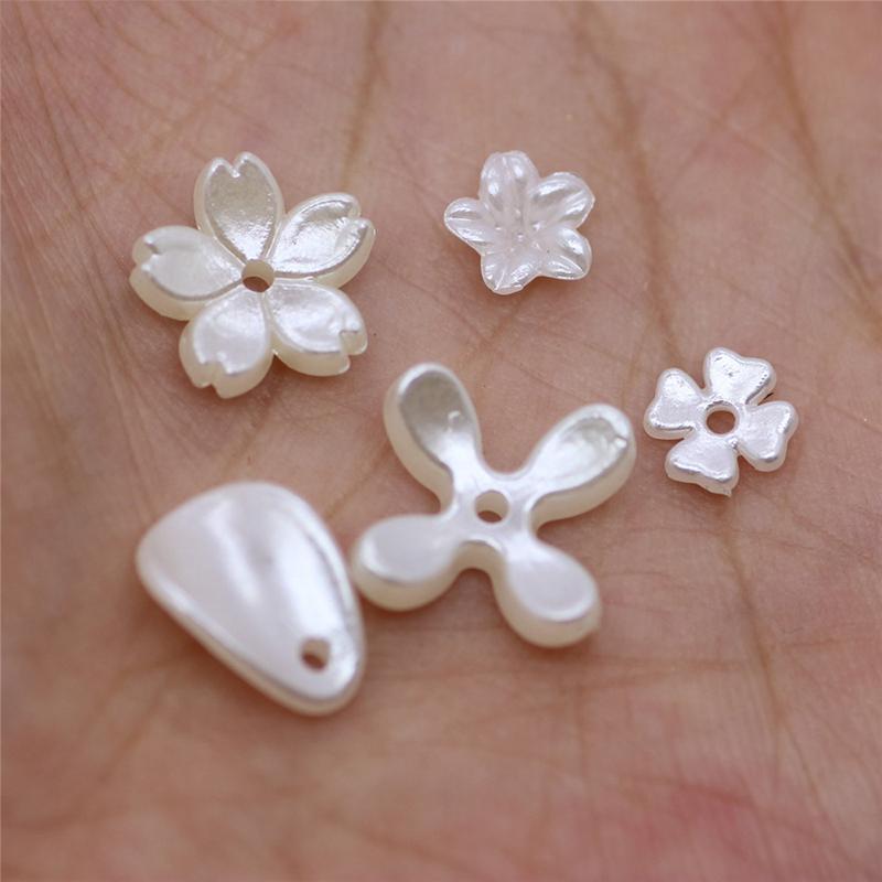 100 шт. Имитация ракушек, бежевые лепестки, цветок вишни, свободные бусины, сделай сам, украшения для ногтей, материалы ручной работы
