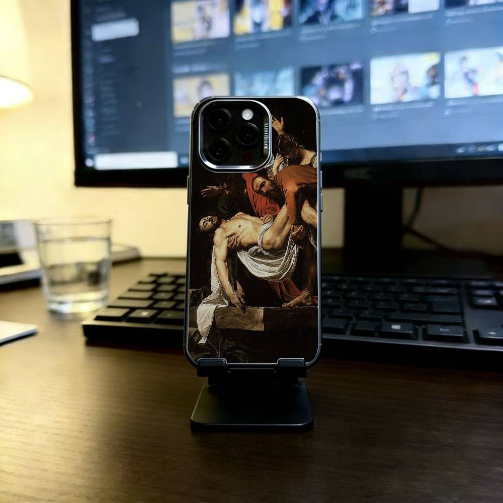 Классический чехол для телефона в стиле Караваджо для iPhone 17,16,15,14,13,12,11 Plus,Pro Max,XS,Разноцветный Серебристый чехол для телефона Funda Cover