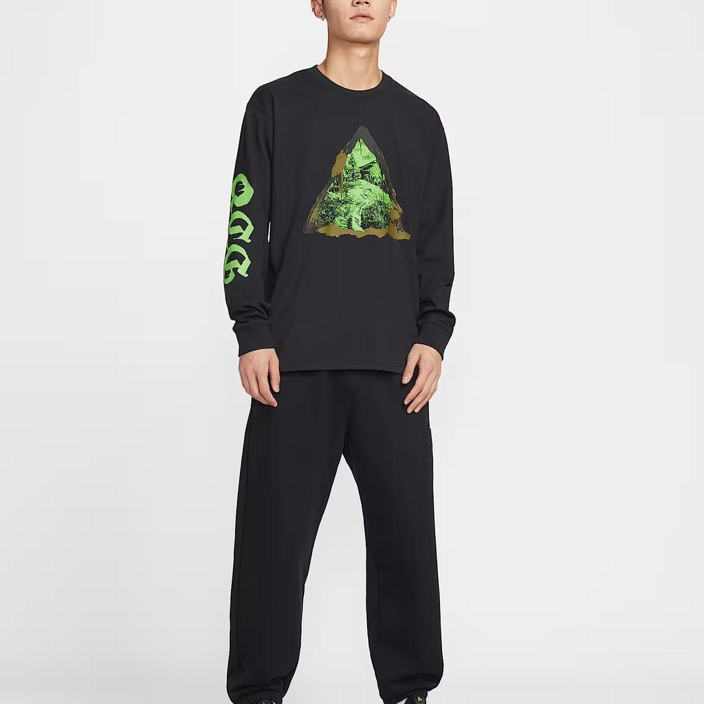 Nike Мужская футболка ACG Dri-Fit с длинным рукавом, свободного кроя, быстросохнущая, топ IH1303-010