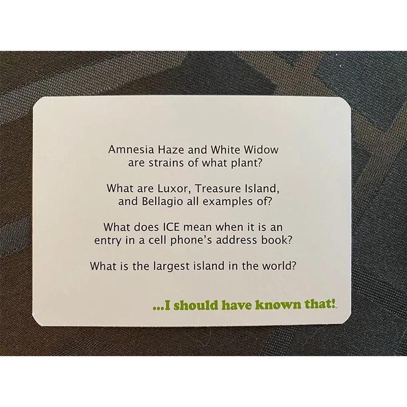 Я должен был это знать! Карточная игра - Идеально для семейного игрового вечера - Более 400 вопросов викторины