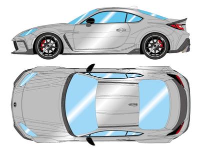Макияж EIDOLON GR86 Wide Body 2022 Ice Silver Metallic Готовый продукт 1/18 Tom's