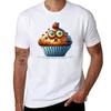 Scary Muffin With Eyes Funny Cartoon Design Antidiet Humor Cute And Creepy For Fans Of Black Humor Tshirt
