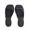 2025 летние новые женские туфли с бантом, черные босоножки на высоком каблуке, верхняя одежда на тонком каблуке, слово с классными тапочками для женщин
