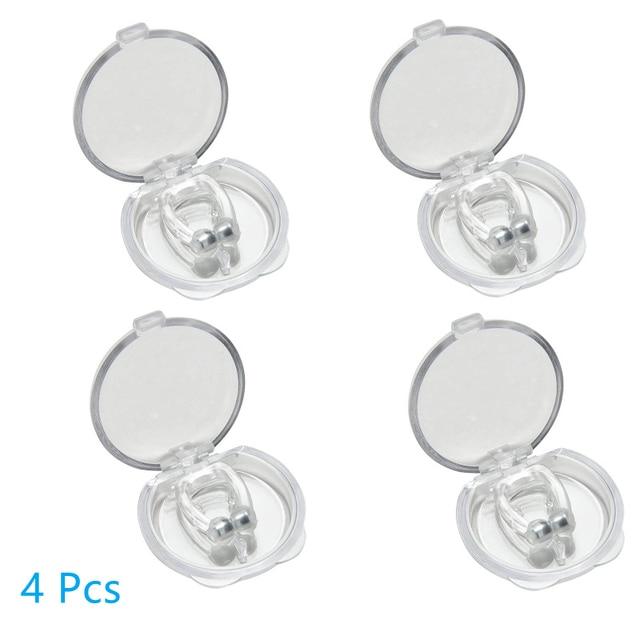 Magnetic Anti Snore Device Stop Snoring Nose Clip with Easy Breathe Improve Sleeping Aid Apnea Guard Night Device - Available In 1, 2, or 4 Pcs