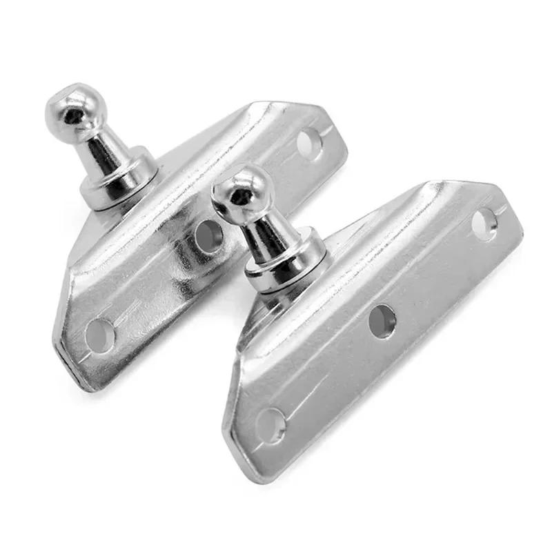 2PCS 10MM Silver Ball Stud Shock Struts Gas Prop Strut Spring Mounting Brackets Connector Zinc Plated Steel For RVs Campers Home