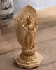 Маленькая статуя Будды Бато Каннон из золотой глины Канзеон Бодхисаттва Будда, резьба по дереву, орнамент Бато Каннон 14,2 см (Деревянный самшит, отделка) _ (ГСБ