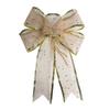 1pcs Christmas Decorative Bows Imitation Hemp Hand Crafted Ribbon Christmas Bow Knot Ornament for
