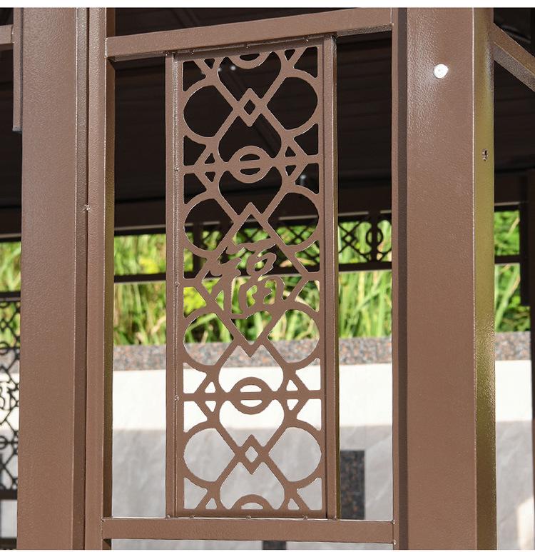 Aluminum Alloy Garden Gazebo: New Chinese Style Outdoor Courtyard Sunshade Pavilion
