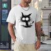 Summer Top Shirts Graphic Tees Mens Clothing Black Unkempt Kitten GabiGabi T-Shirt