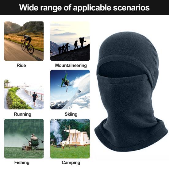 Women Men Winter Warm Cycling Bandana Windproof Sun Protection Polar Fleece Outdoor Headgear High Elastic Coverage Face Protection Neck
