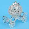 Desktop Ornament Enamel Jewelry Box Rhinestone Crystal Pumpkin Carriage Trinket Box  Collectible