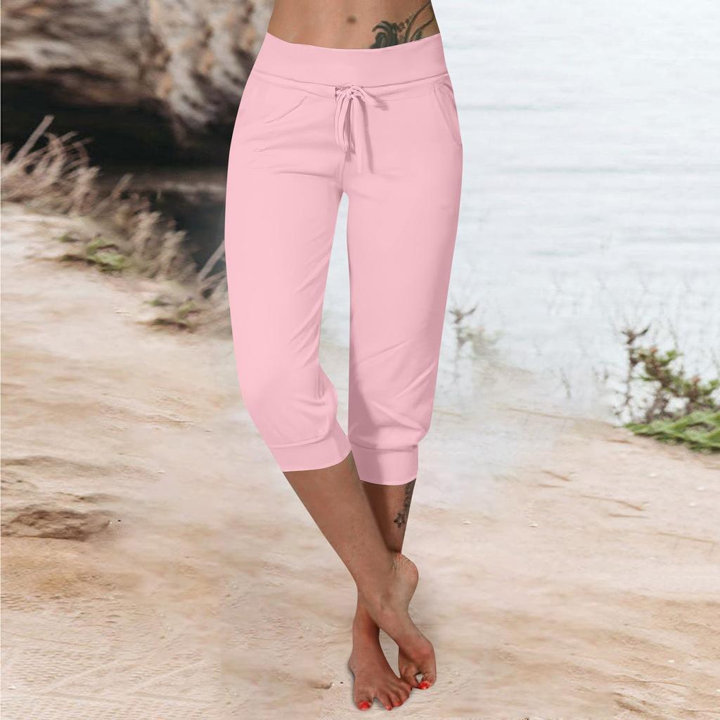 Брюки для женщин, укороченные шорты для женщин, летние новые повседневные эластичные модные повседневные брюки