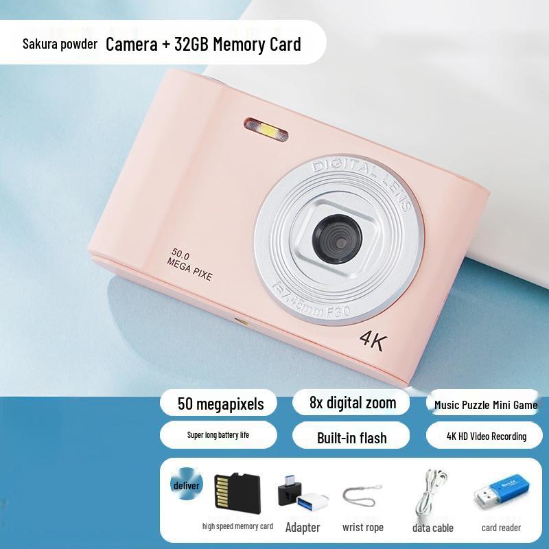 Retro High-Pixel CCD Digital Camera for Students and Travelers, Portable Beauty D01
