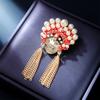 Guochao Sichuan Opera Red Face Mask Retro Creative Pin Ethnic Red Crown Brooch Versatile Corsage High-End Cheongsam Pendant