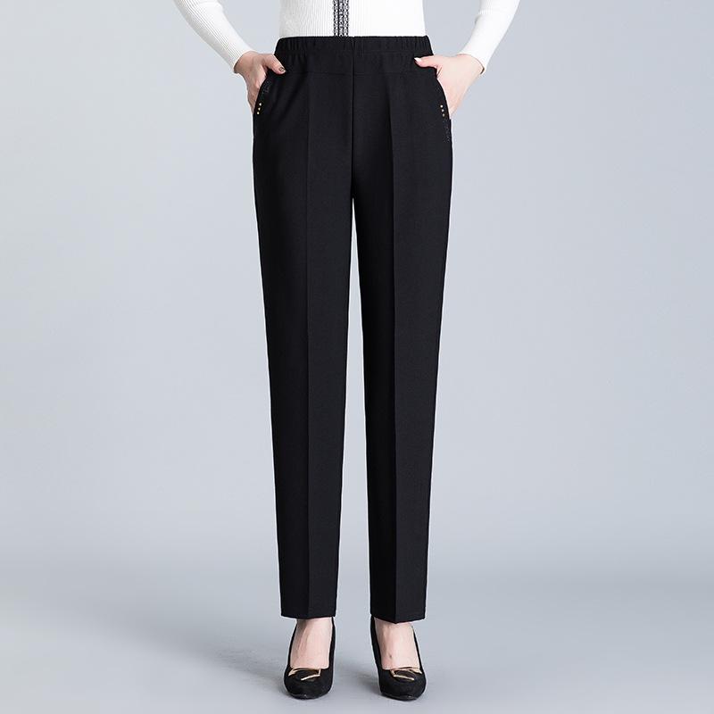Женские повседневные брюки большого размера XL-8XL, коллекция 2022 года, длинные свободные брюки с высокой талией, женские новые весенне-осенние брюки, женские эластичные брюки