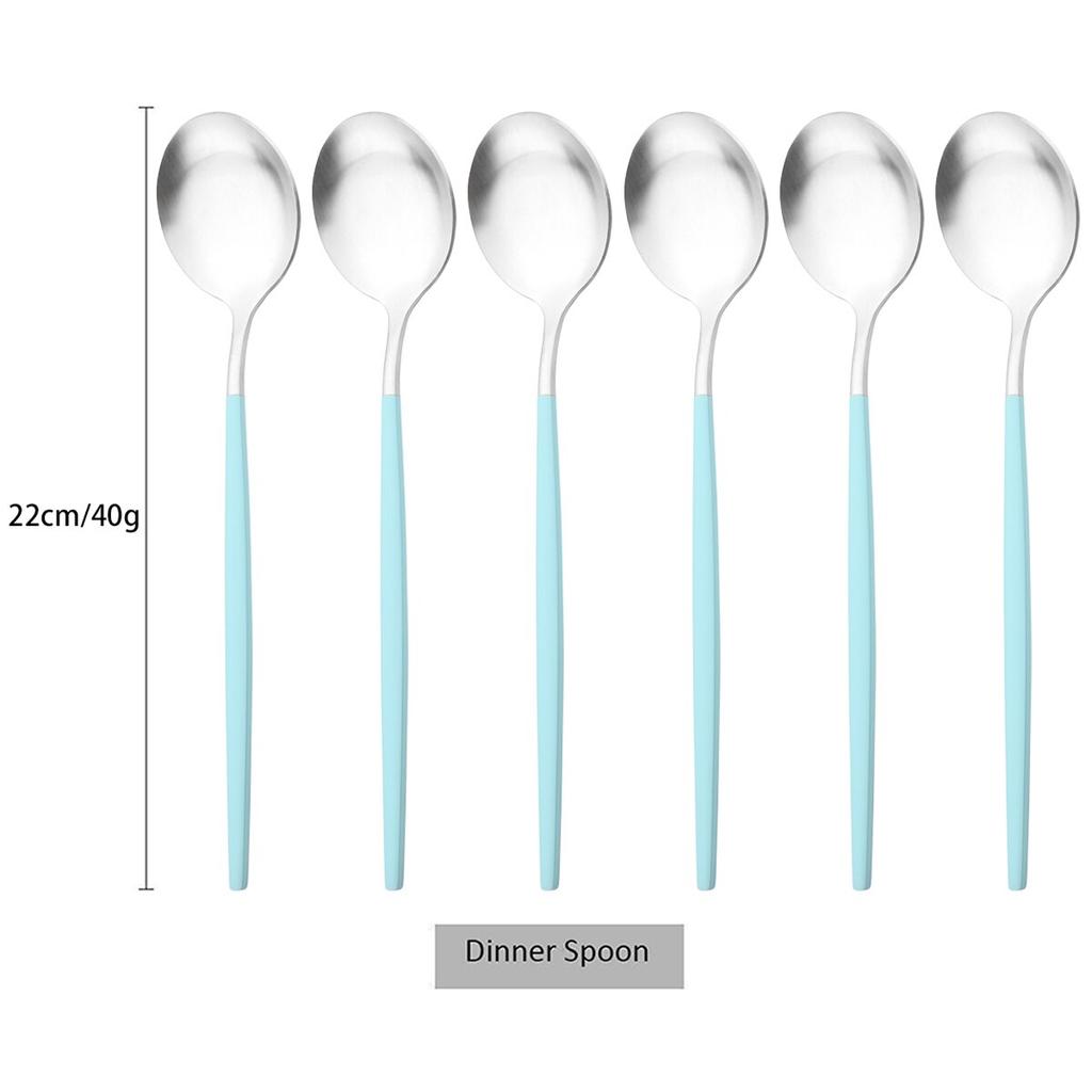 6 шт./компл., набор столовых ложек из черного золота, матовая западная нержавеющая сталь, столовые приборы, столовые приборы, десертная ложка, посуда, набор кухонных столовых приборов для вечеринок