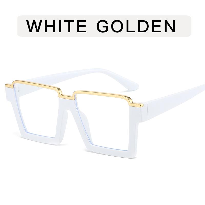 Модные очки с оправой большого размера квадратной формы, полуободковая оправа для женщин, декоративные очки с защитой от синего света