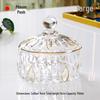 French Luxury Crystal Glass Candy Bowl: Exquisite Transparent Sugar or Jewelry Storage Jar