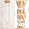 2 Pcak Vintage Braided Curtain Tiebacks, Elegant Rustic Curtain Holdbacks, Burlap Tie Backs for Curta Sheer/Lightweight Drape Home Office Window